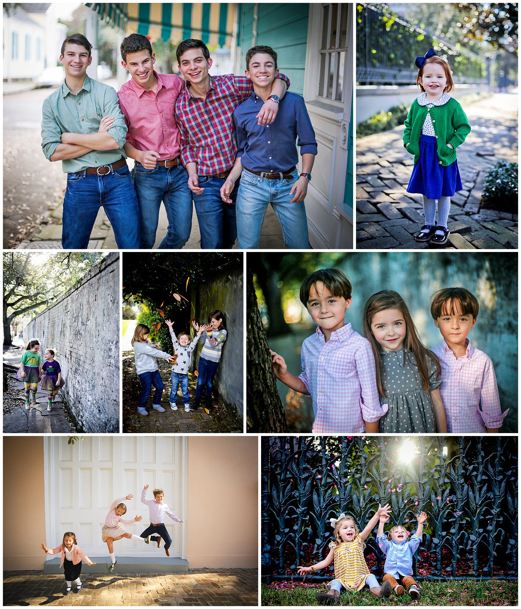 Family photos in the Garden District for a location guide story on the Best Spots in New Orleans for Family Photos by Twirl Photography.