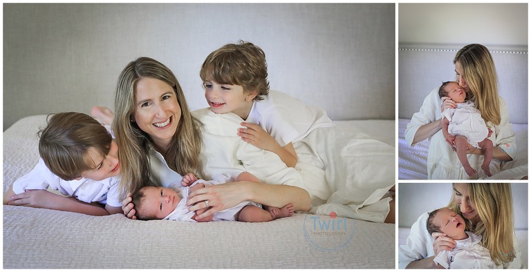 newborn photos in a New Orleans home with siblings