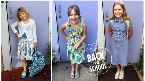 Three years of back to school pictures for how to take great 1st day of school photos of your kids during back to school in New Orleans.