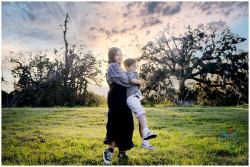 family photography, mom and son in field for outdoor portrait session