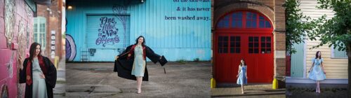 a woman in a graduation gown and a cap