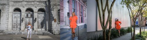 a woman in a dress and boots