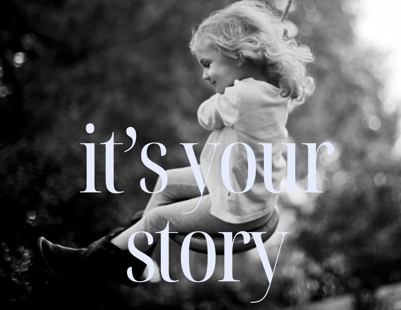 A girl on a swing smiling for a story about storytelling through family photography.