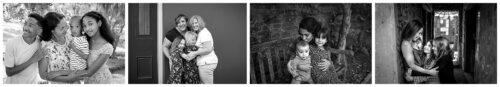 Several photos of moms with their children posing for photos in New Orleans.