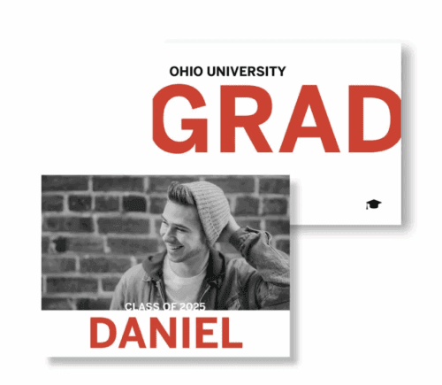 a grad card from pinhole press.