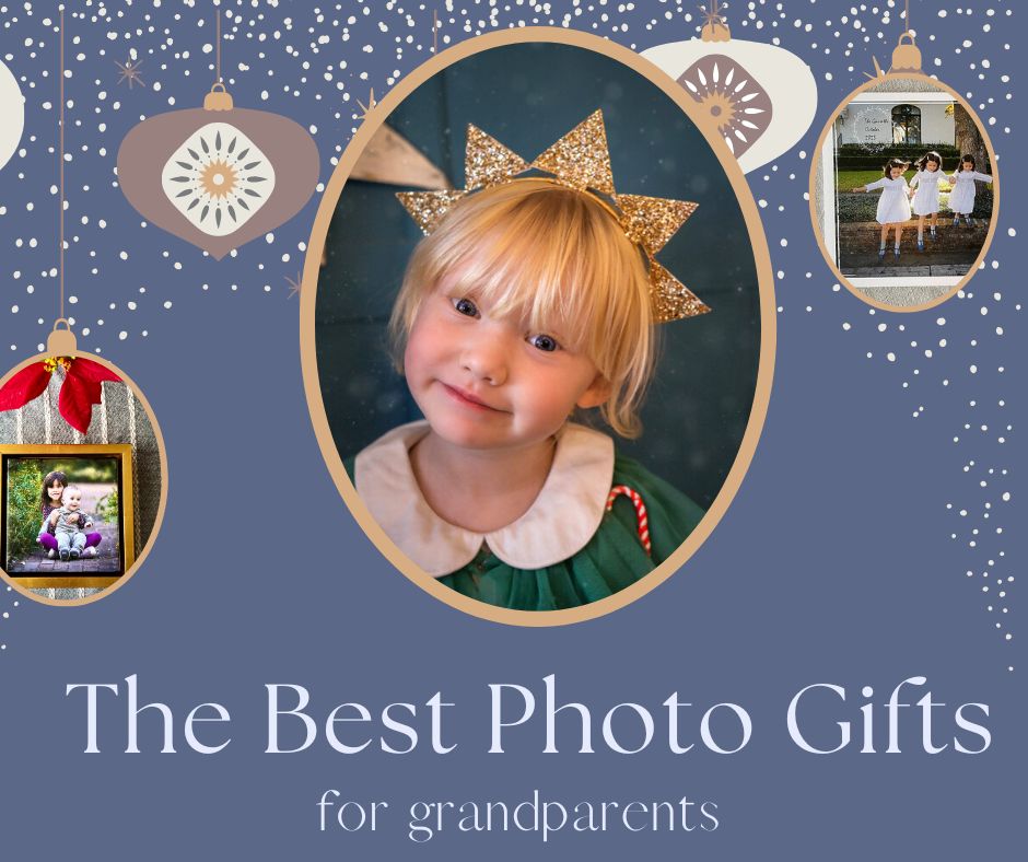 A little girl with a start headband on looking at the camera for a story about the Best Photo Gifts for Grandparents.